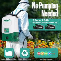 KIMO padded back and shoulder straps for reduced user fatigue