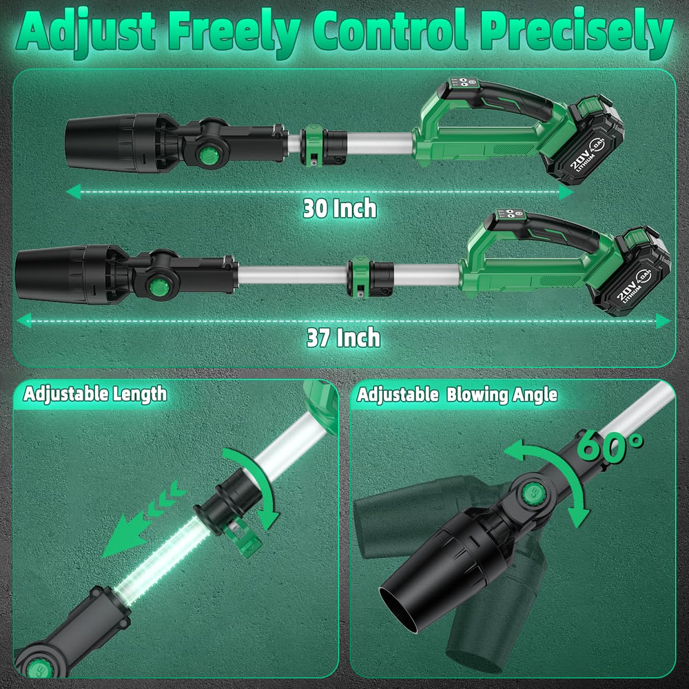 KIMO telescopic pole extended showing reach and reduced bending