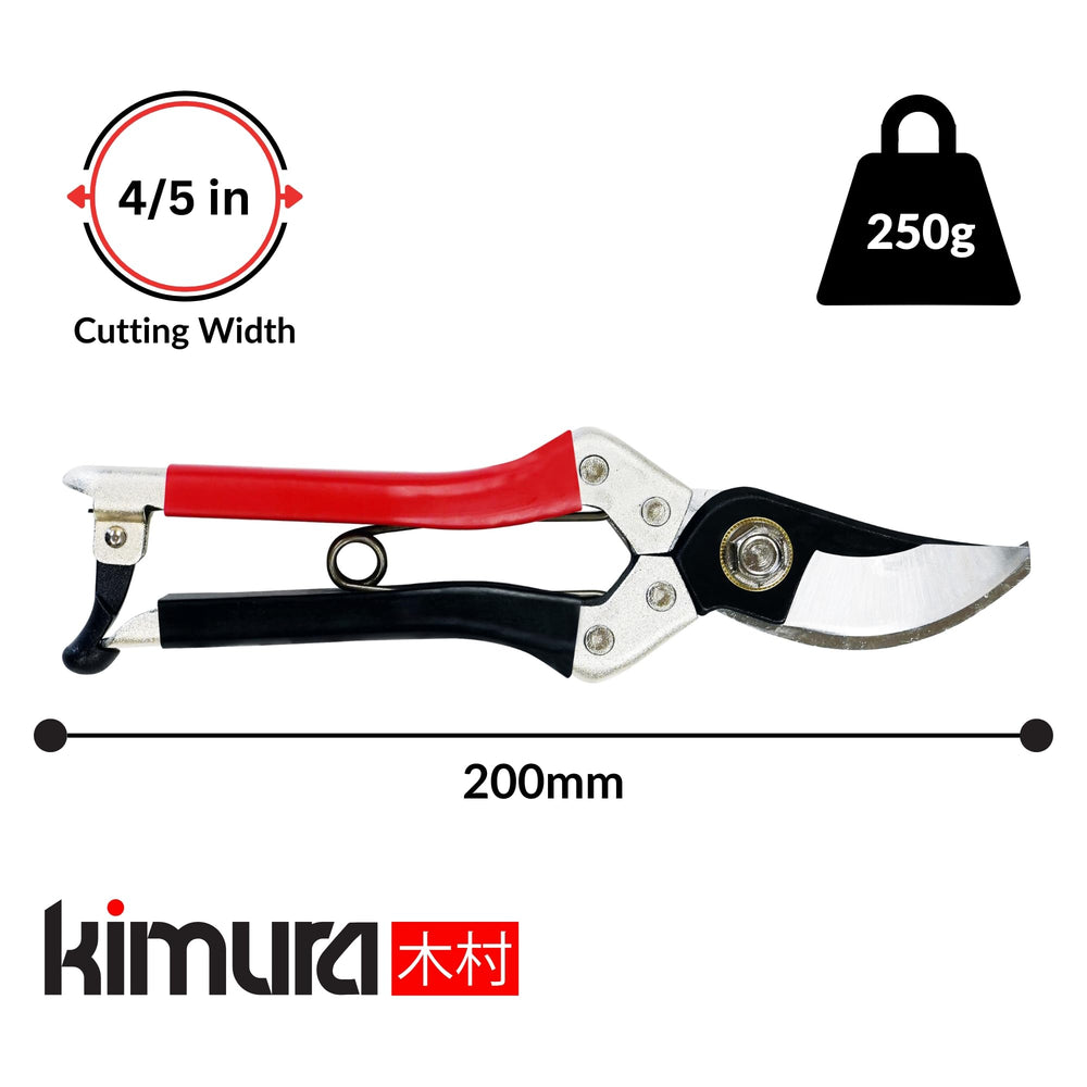 Kimura ergonomic aluminium handle with vinyl coating for comfortable non-slip grip
