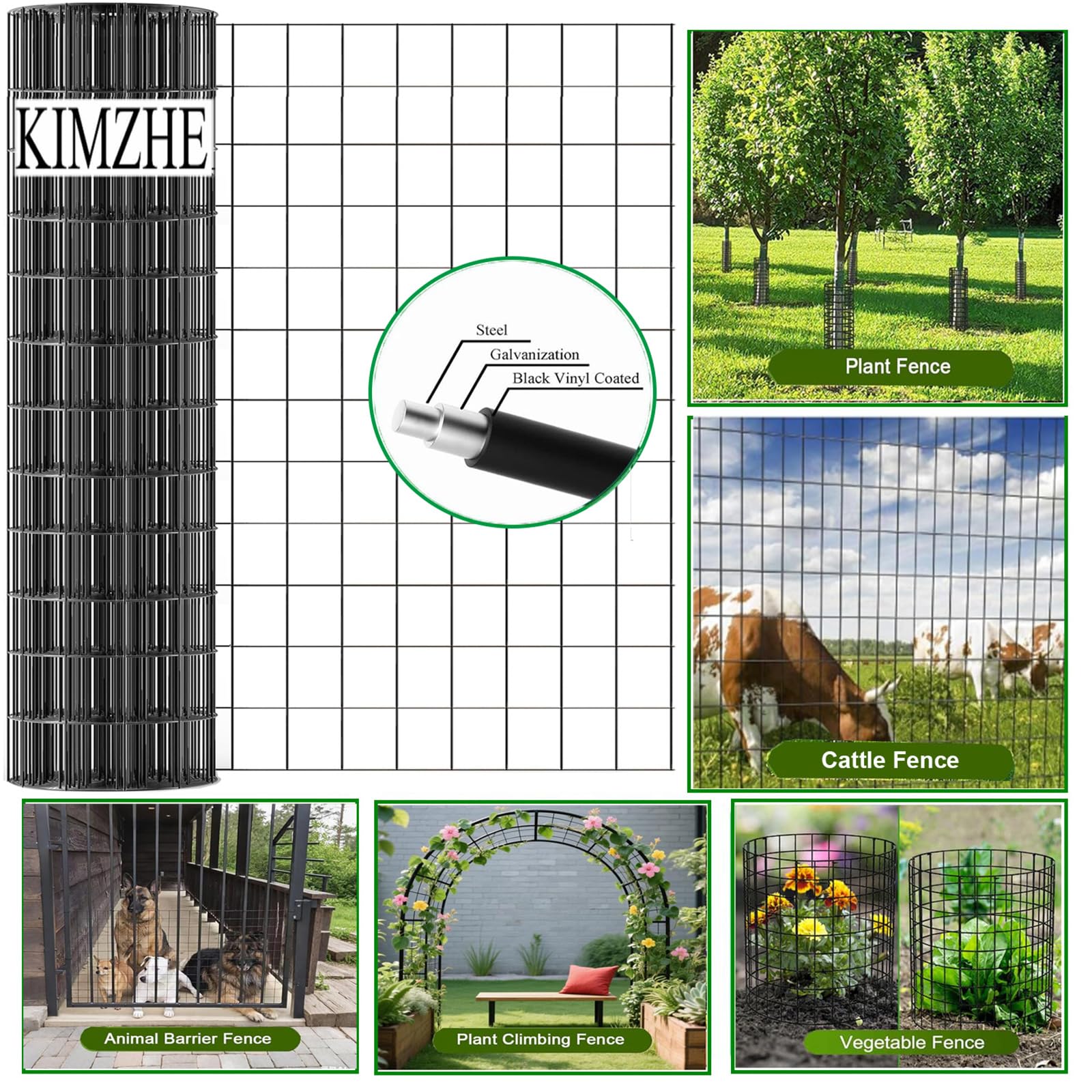 KIMZHE used as a garden border protecting plants from small animals while allowing airflow