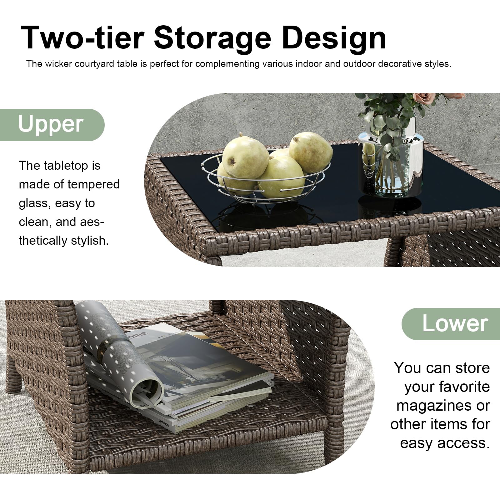kinbor detailed wicker texture illustrating durable UV-resistant weave