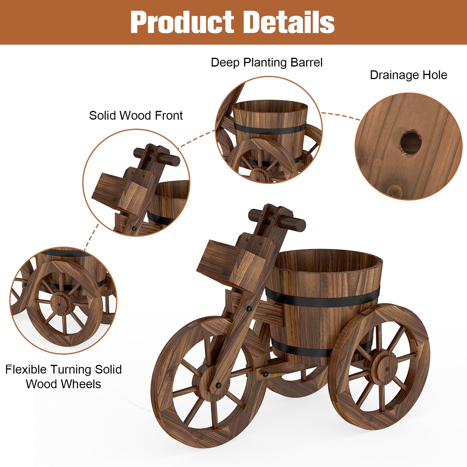 kinbor wood grain and wheel texture showing sturdy construction and charm