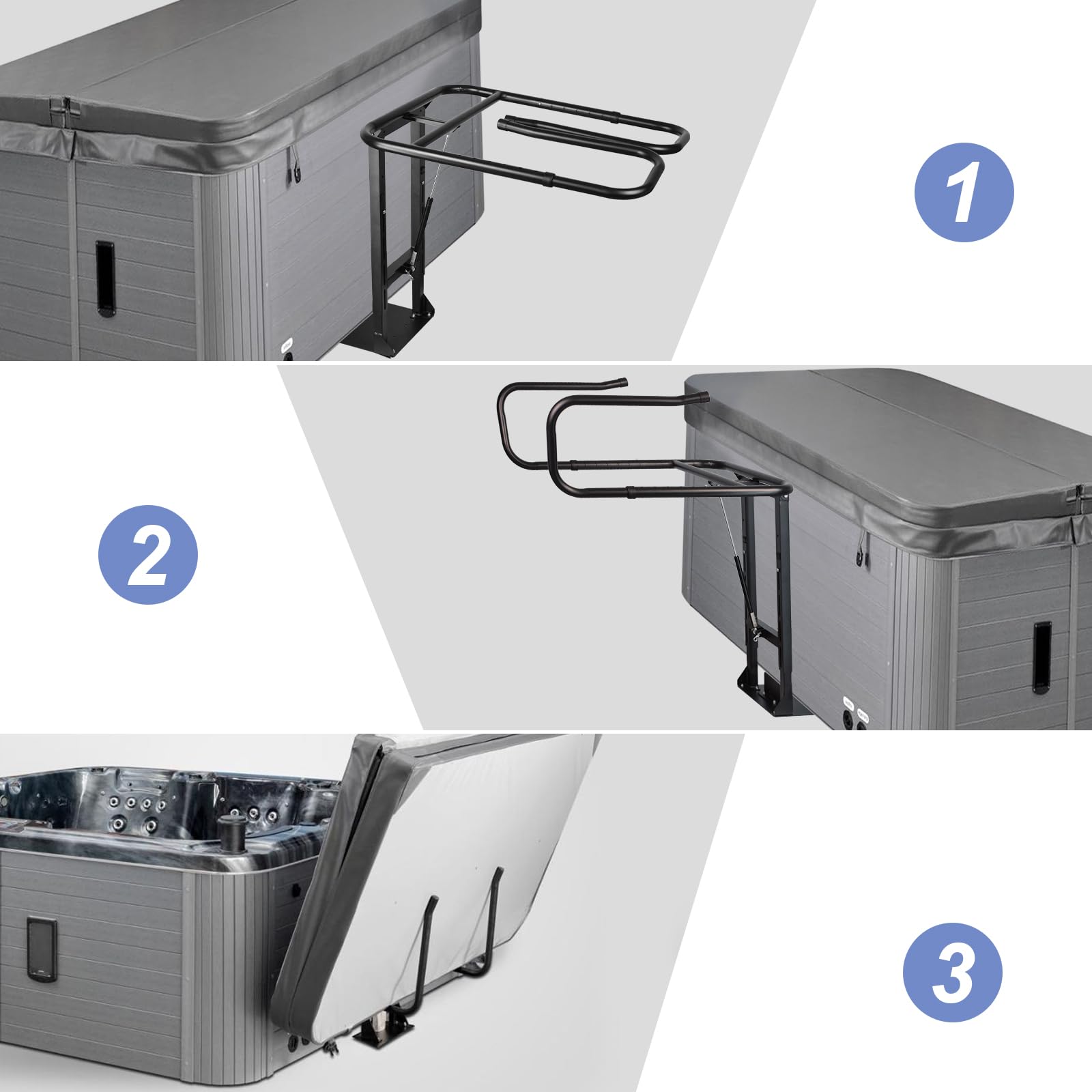 Kinchoix extended U-arm holding a thick cover showing thicker-cover compatibility