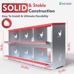 Kinchoix installed inside a chicken coop showing neat nests and improved coop organization