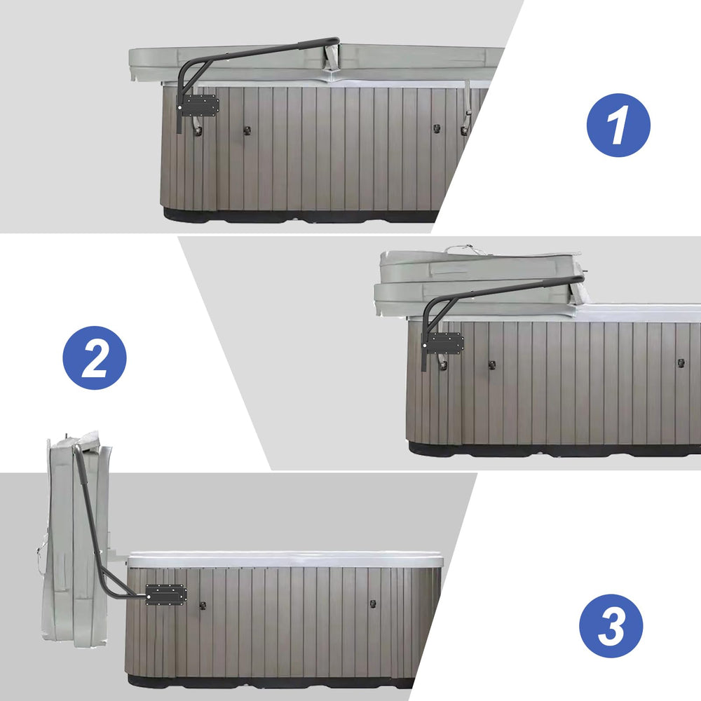 Kinchoix reinforced brackets mounted securely to spa frame for stability