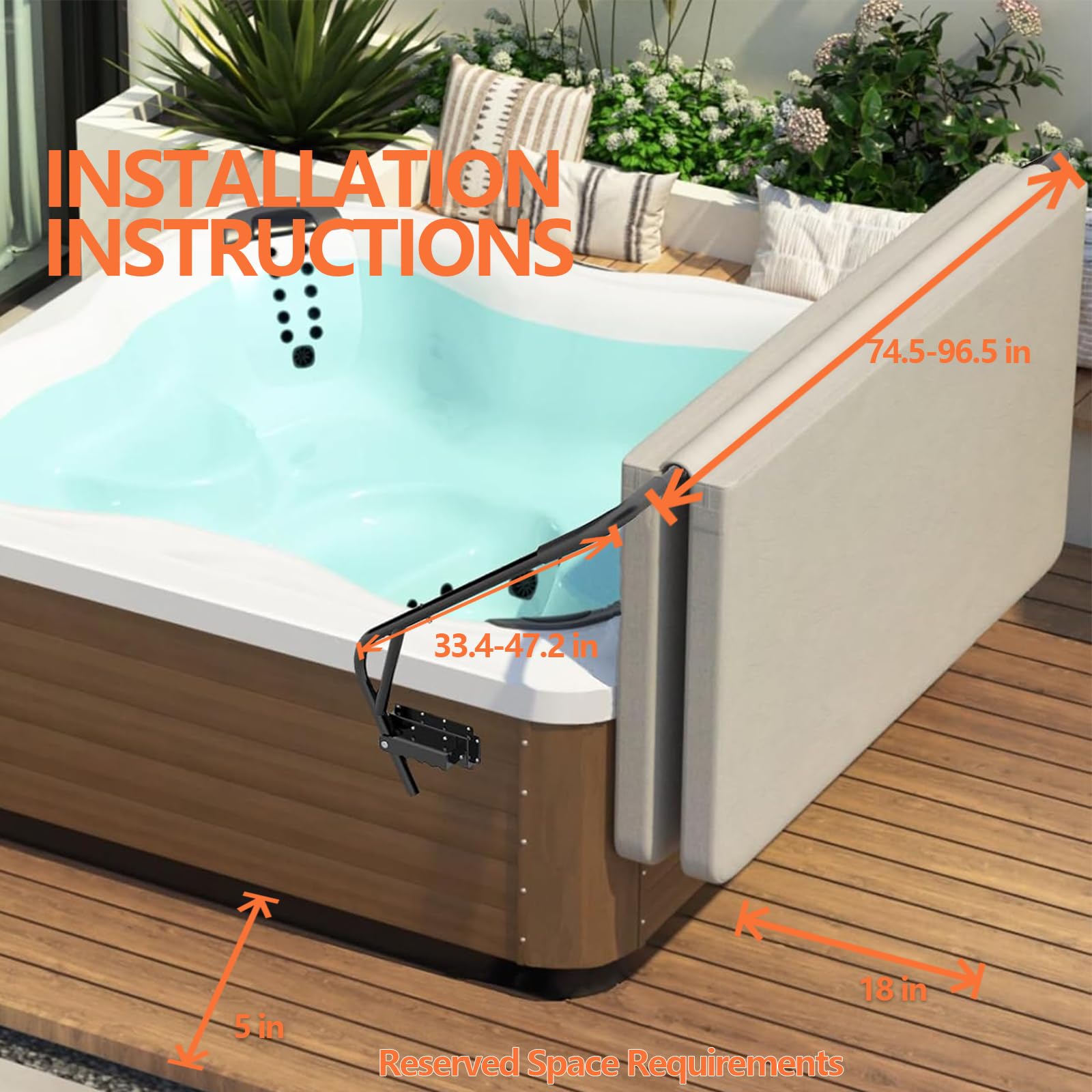 Kinchoix one person folding and storing spa cover with minimal effort