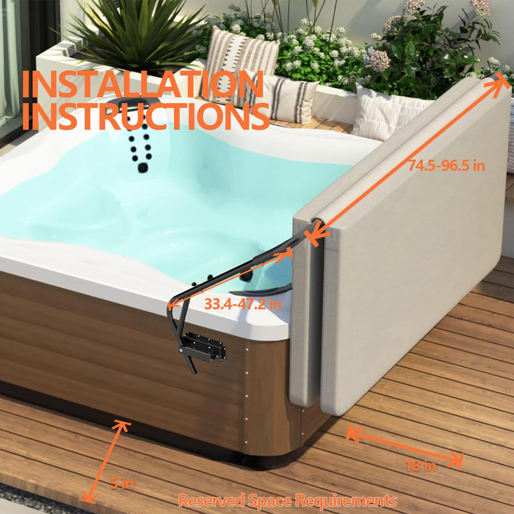 Kinchoix one person folding and storing spa cover with minimal effort