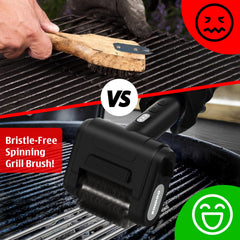 Kindoo LED light illuminating grill grate for accurate, thorough cleaning