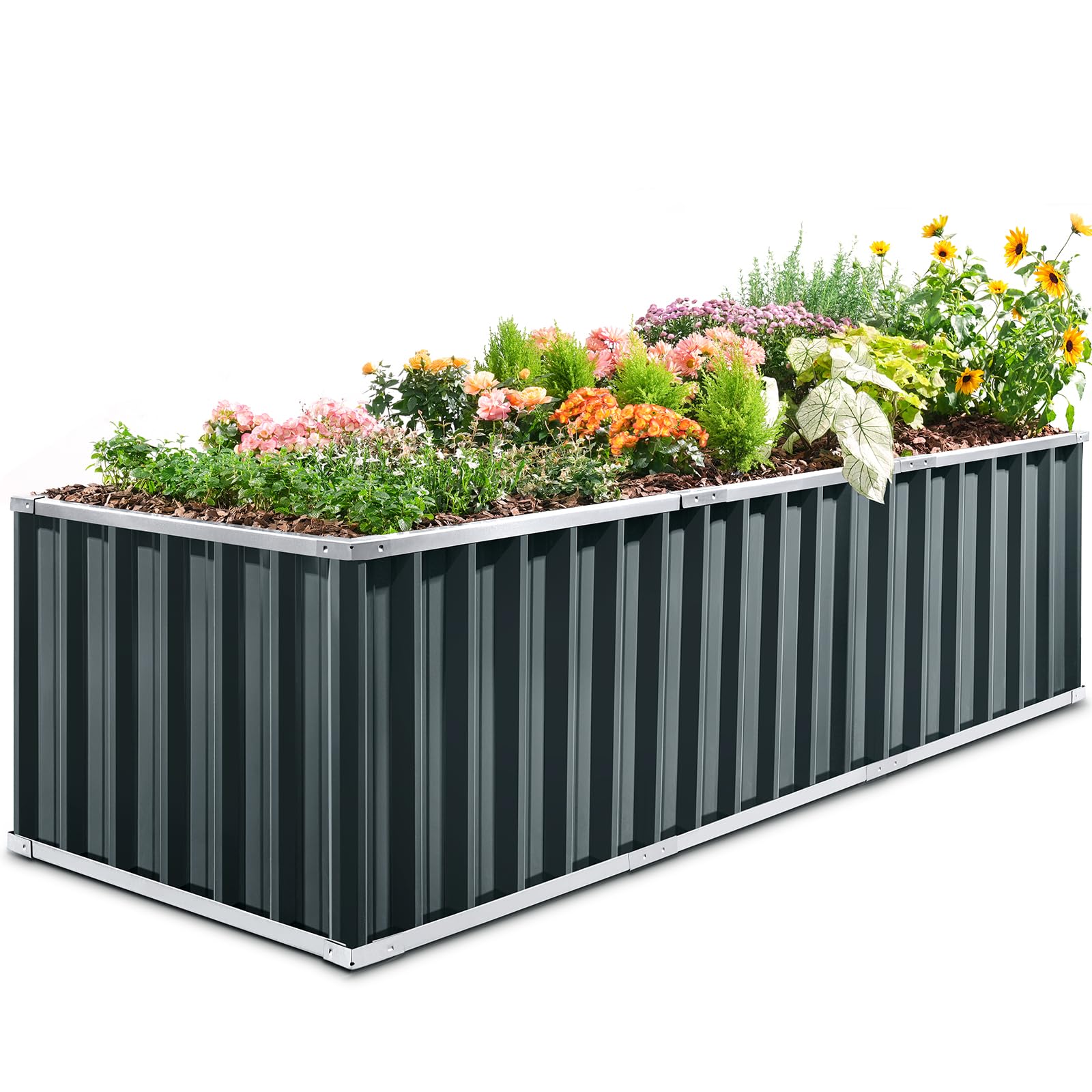 KING BIRD front view assembled bed showing full planting area and accessibility benefit