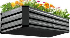 KING BIRD front view of galvanized planter showing sturdy build and portability