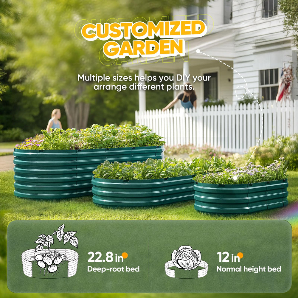 KING BIRD planted bed with herbs and vegetables showing productive small-space gardening