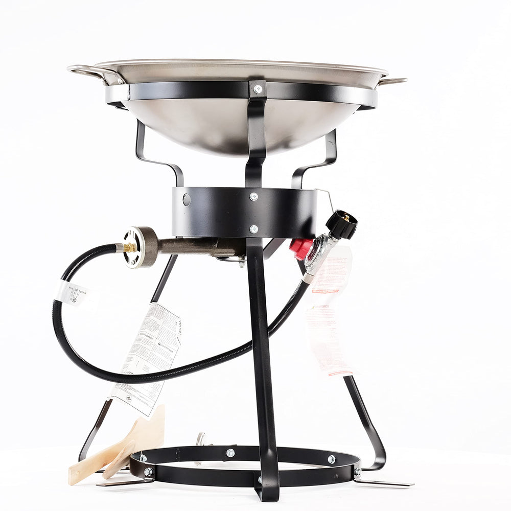 King Kooker in backyard lifestyle scene showing outdoor cooking enjoyment benefit