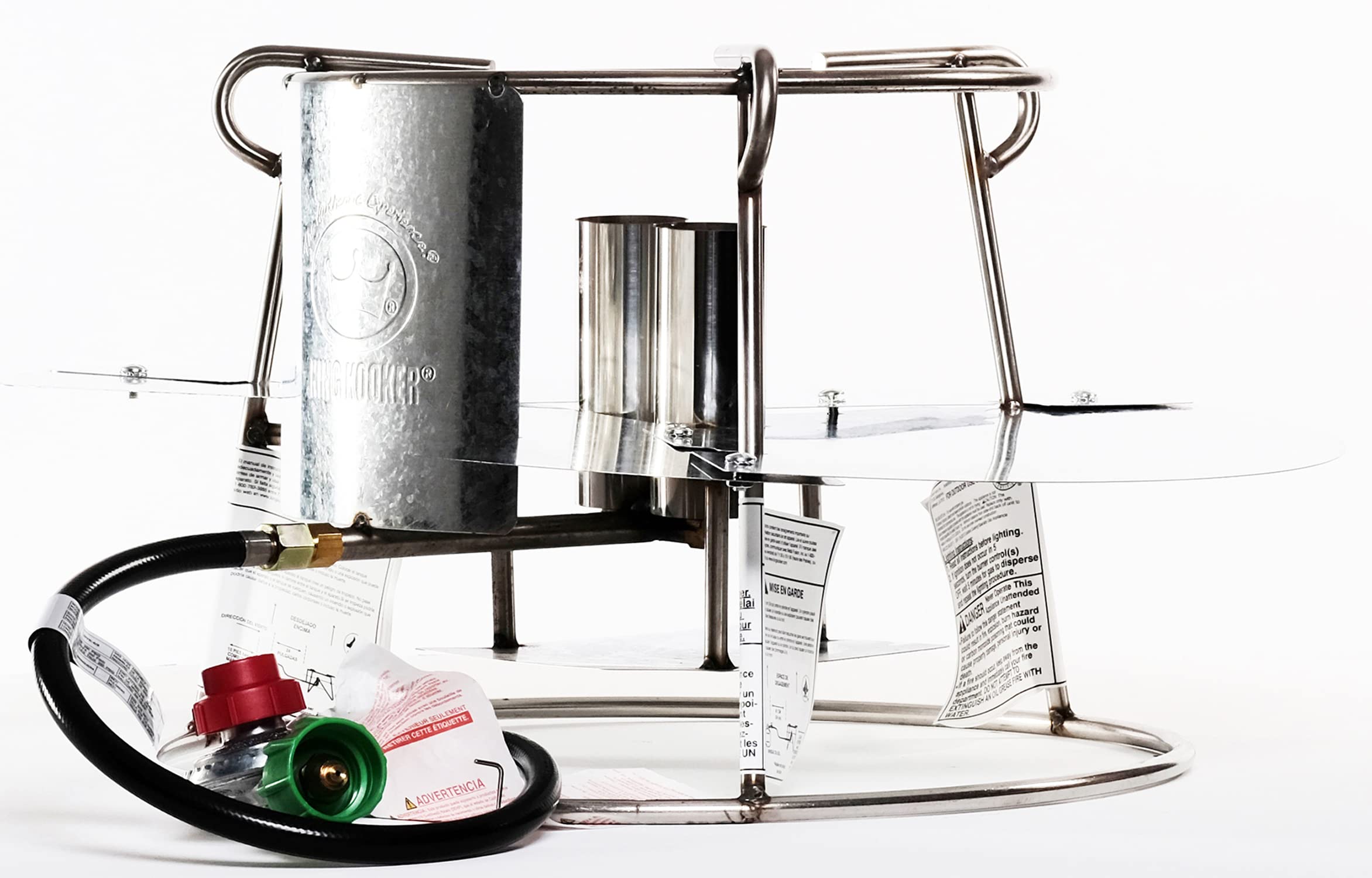King Kooker front view stainless steel cooker showing durable finish and portability benefit