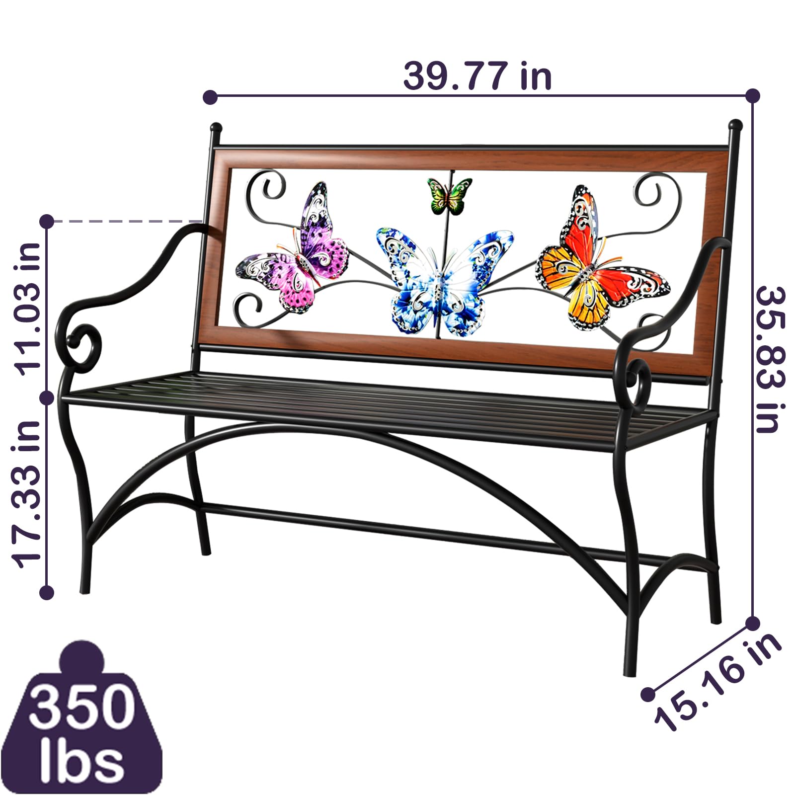 KINGBO bench on porch lifestyle showing garden aesthetic benefit