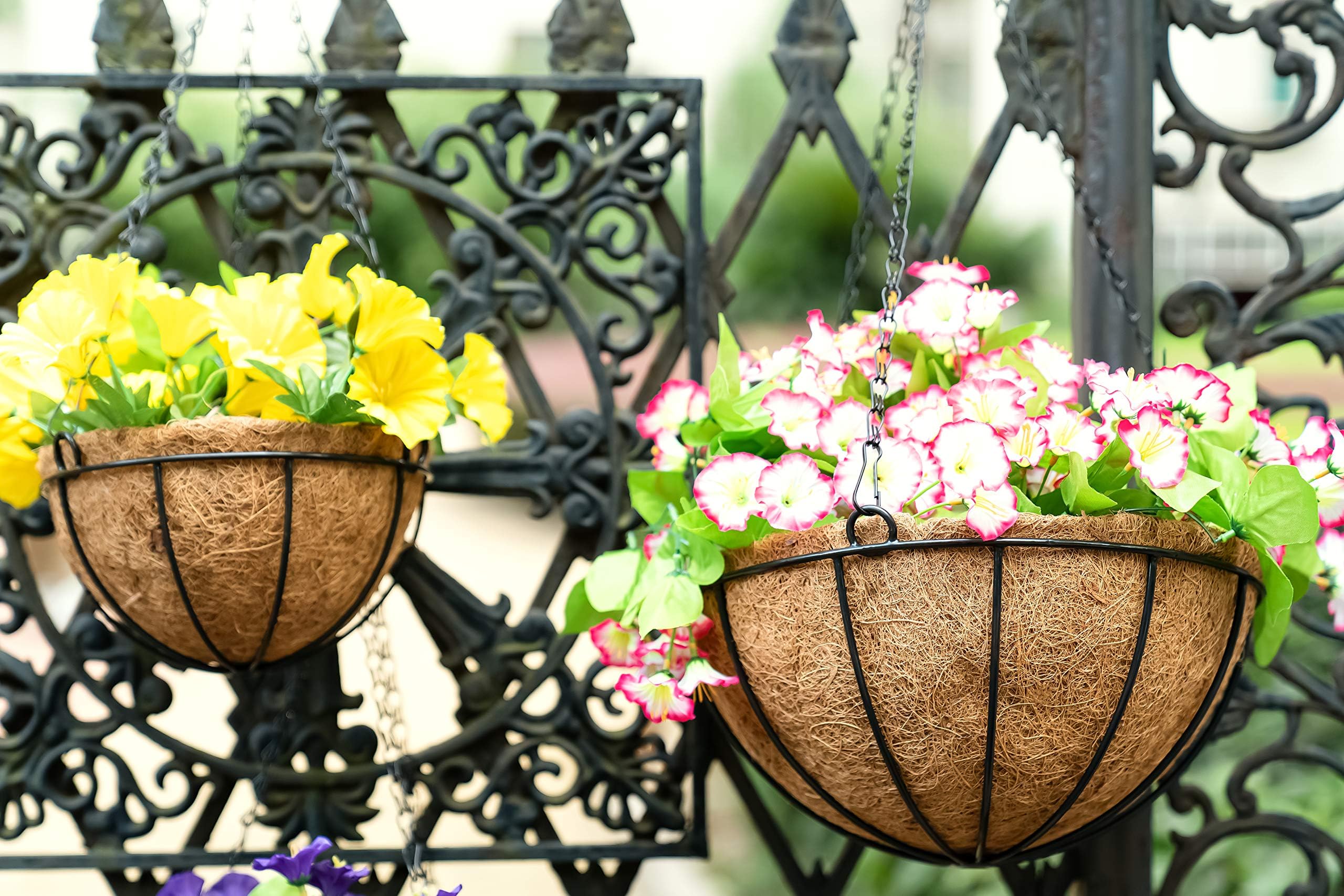 Kingbuy planted basket on kitchen windowsill for easy herb access