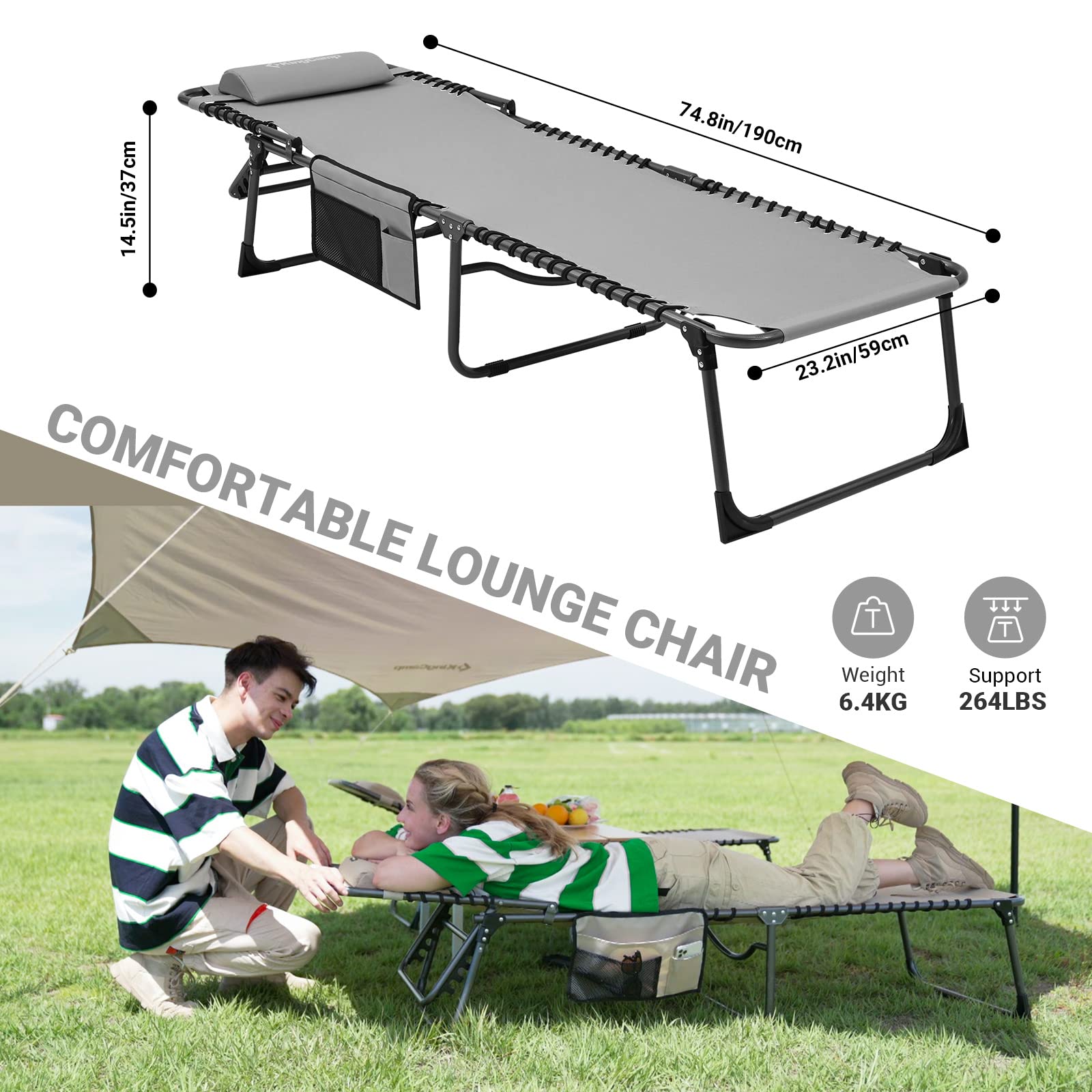 KingCamp folded compact for easy transport and space-saving storage