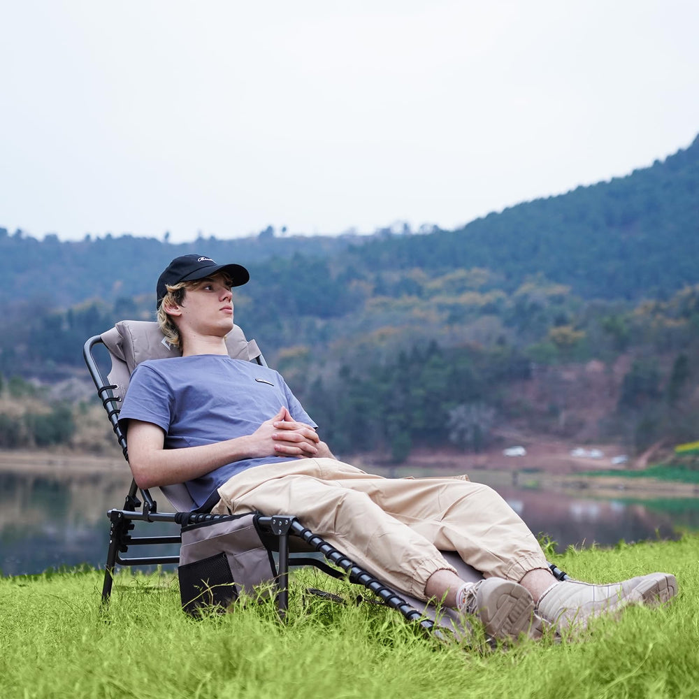 KingCamp lounge chair by pool illustrating outdoor relaxation convenience