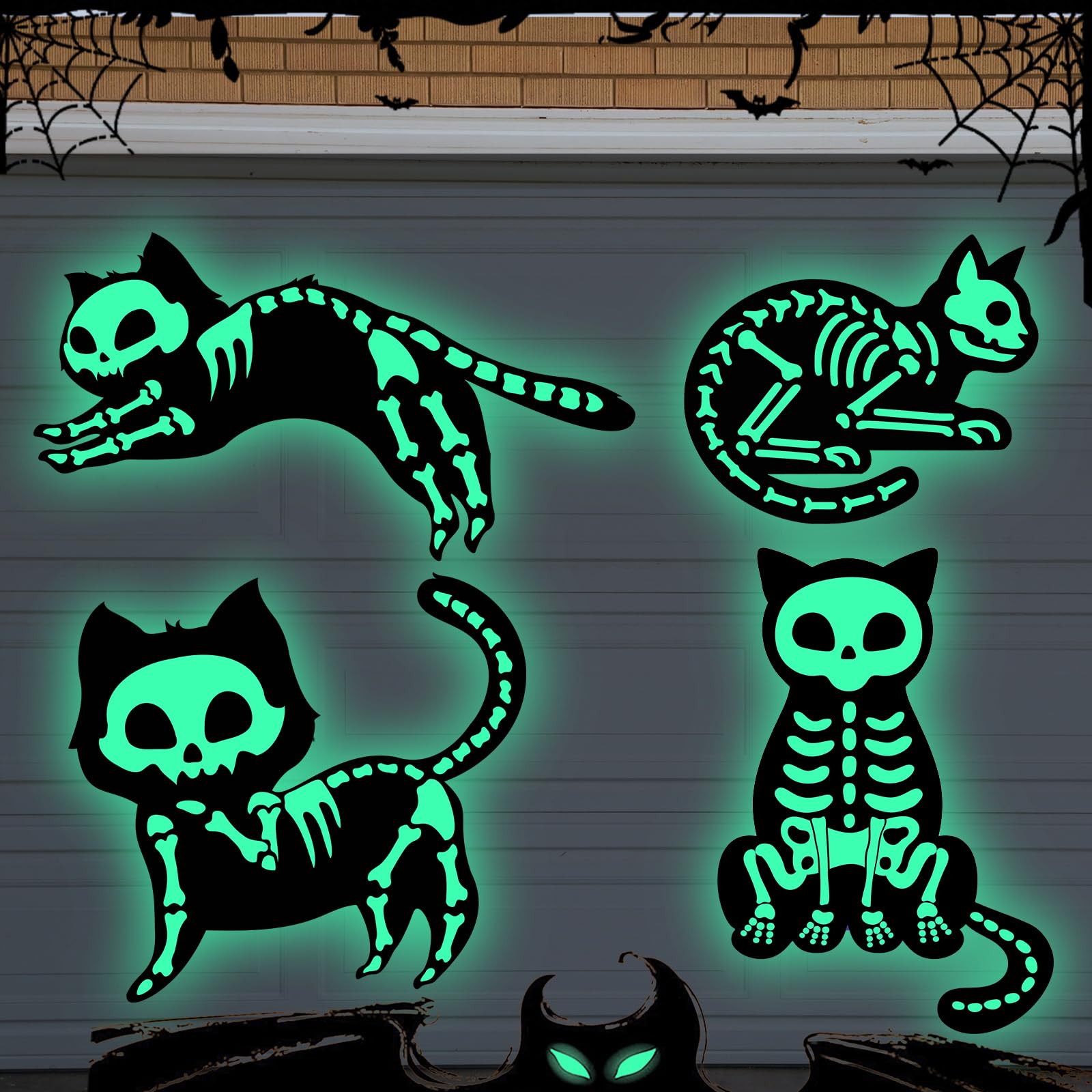 Kingdder front view of four cat magnets showing bold shapes and easy setup