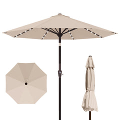 Kingdura 10ft umbrella front view showing full coverage and shade