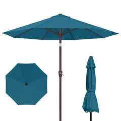 Kingdura front view lake blue canopy showing large shaded coverage benefit