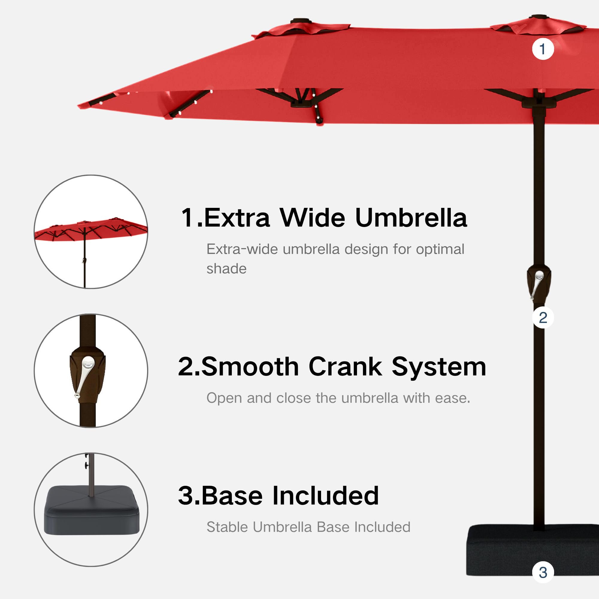 Kingdura cross base with included sandbags illustrating added stability and secure placement