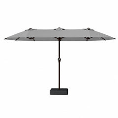 Kingdura front view of full umbrella setup showing wide coverage and shelter benefit