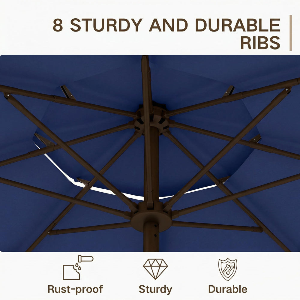 Kingdura metal pole and base showing sturdy outdoor construction