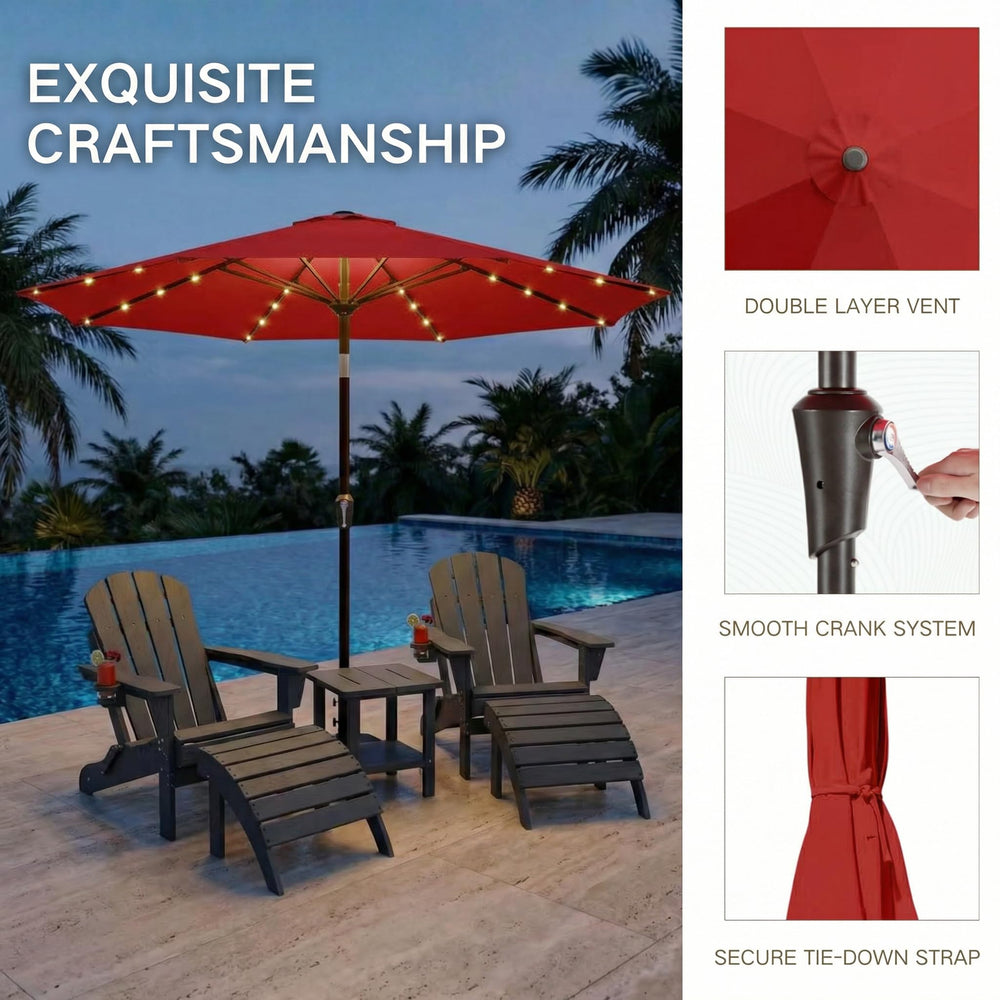 Kingdura sturdy iron pole and eight ribs showing durable structure and stability