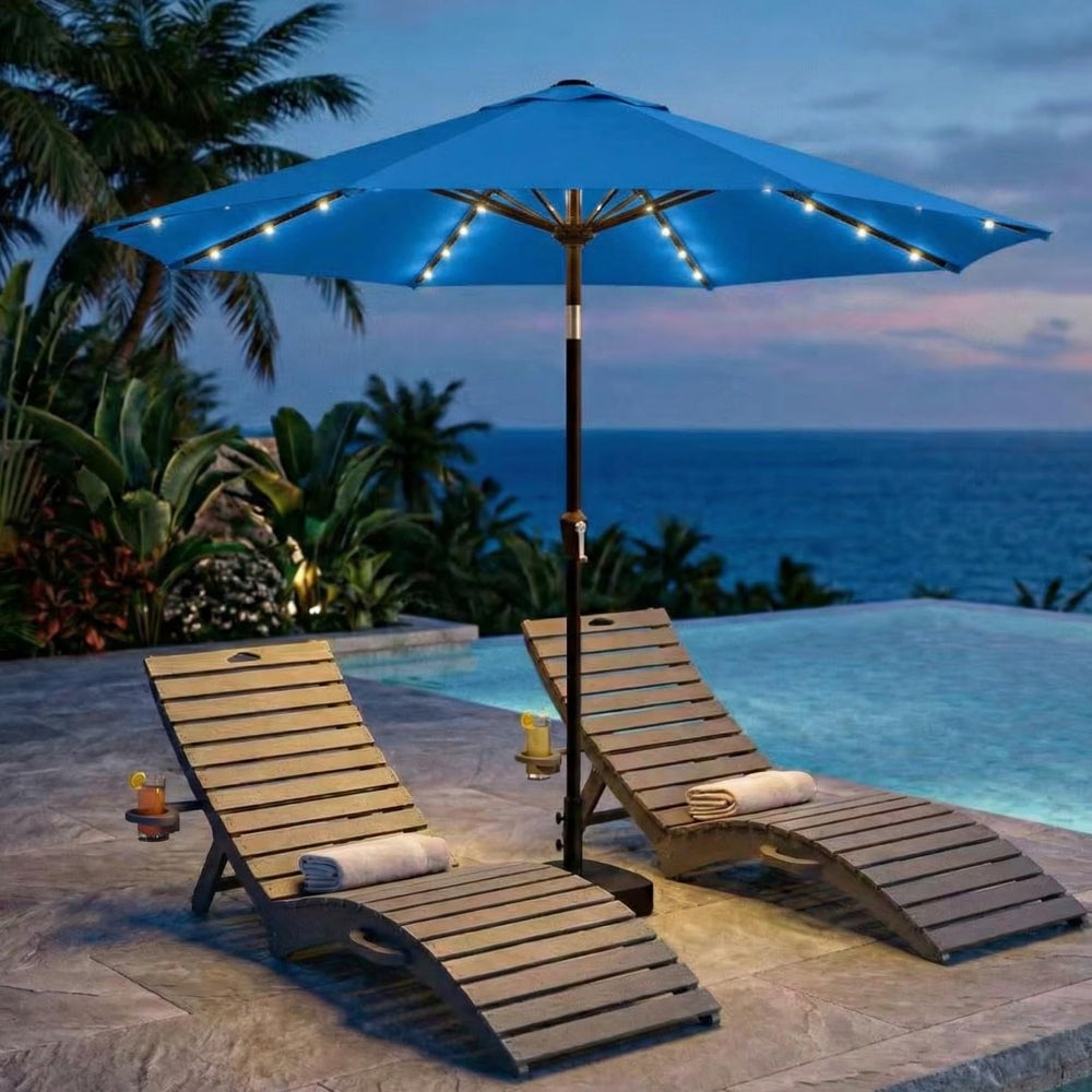Kingdura lit at night with warm LEDs creating inviting ambiance