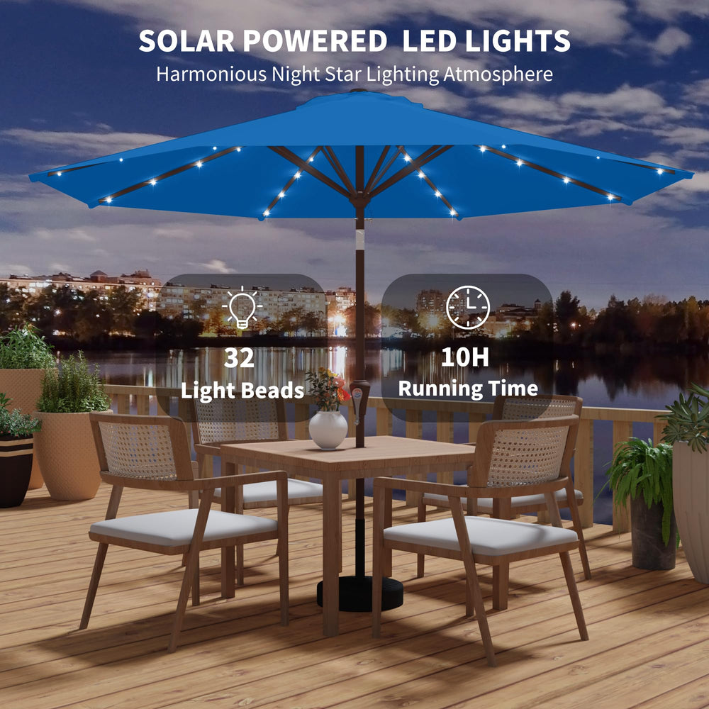 Kingdura solar panel on top charging LEDs for eco-friendly lighting