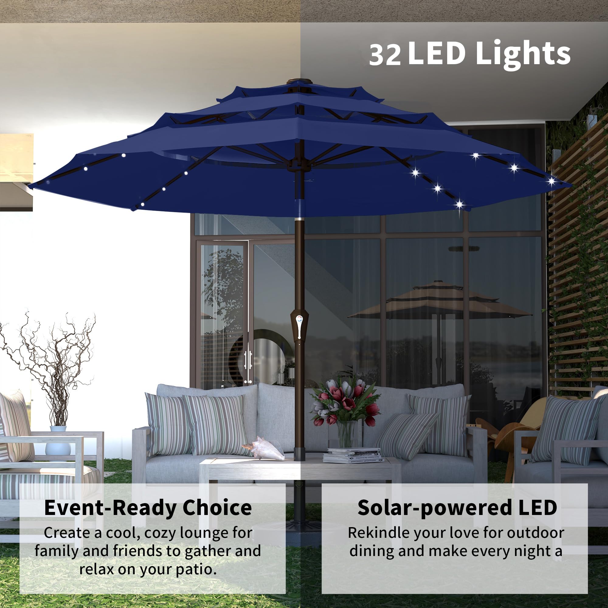 Kingdura solar panel top detail showing eco-friendly charging capability