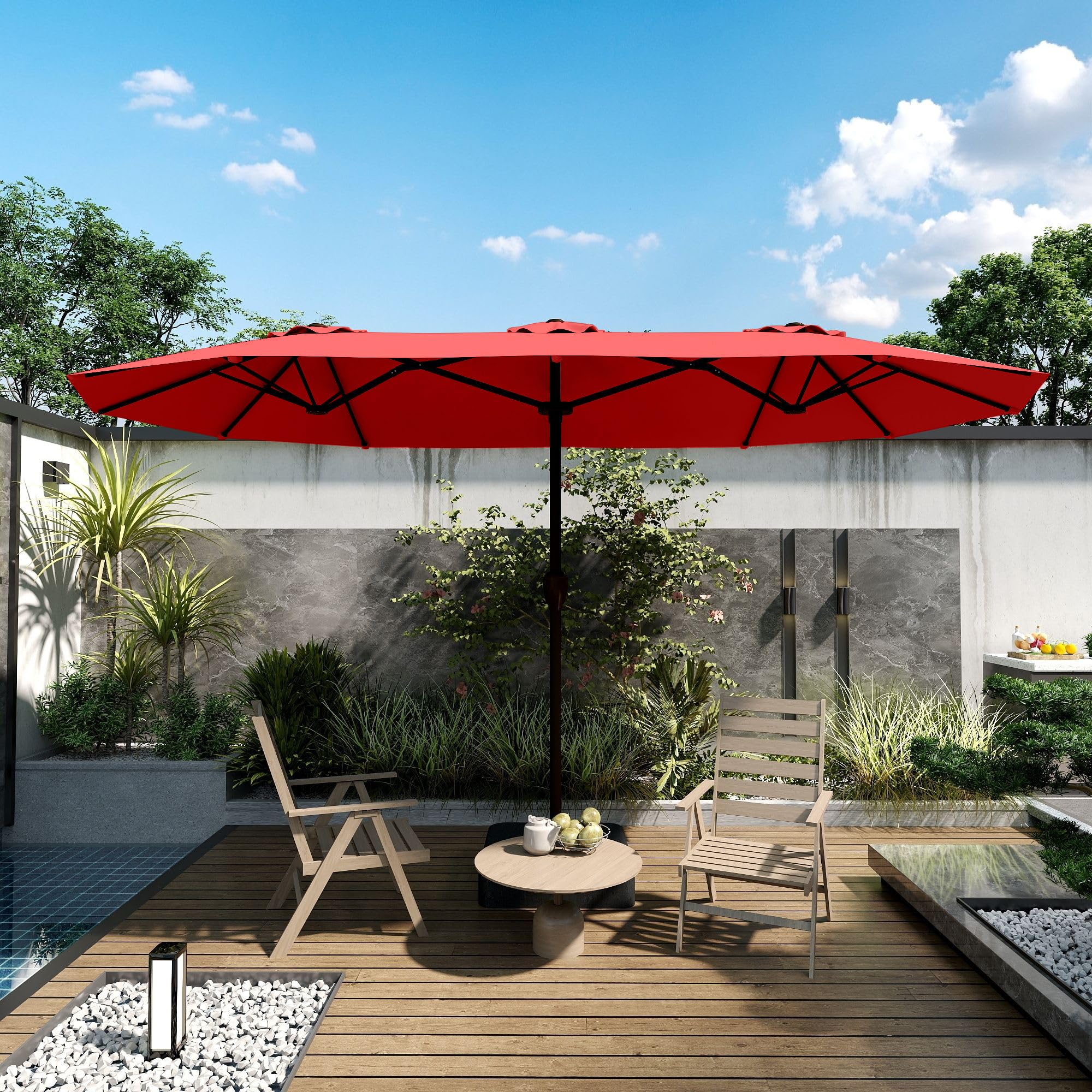 Kingdura fabric close-up revealing polyester weave and UPF protection for cooler, sun-protected seating