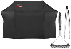 Kingkong front view of cover on Weber Summit protecting grill