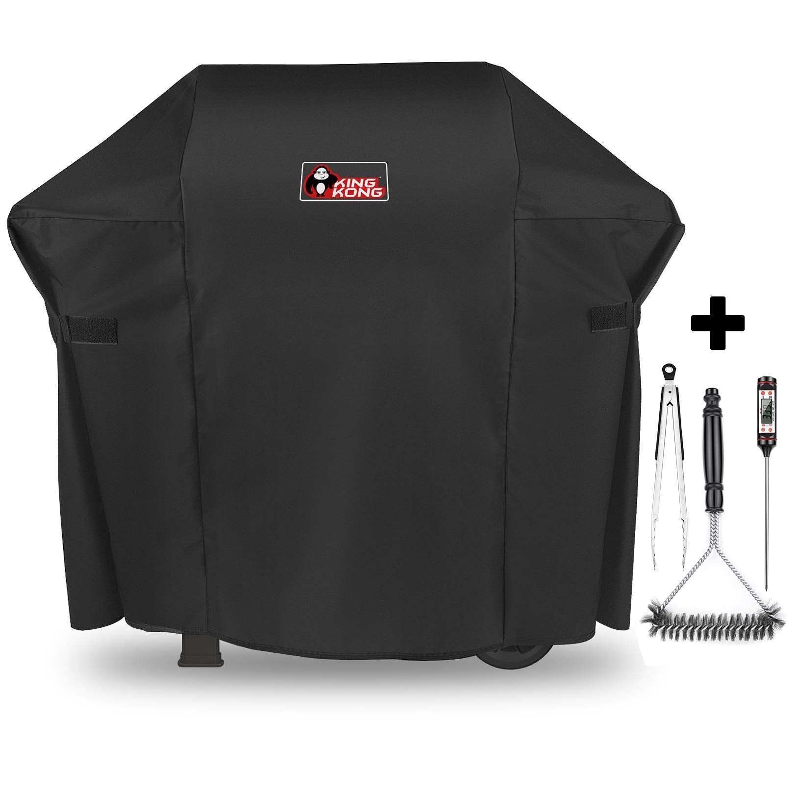 Kingkong front view cover on Weber showing snug fit and protection