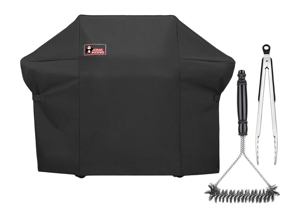 Kingkong front view cover on Weber Summit 400 protects grill from elements