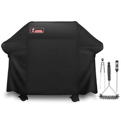 Kingkong front view of cover on grill showing full protection