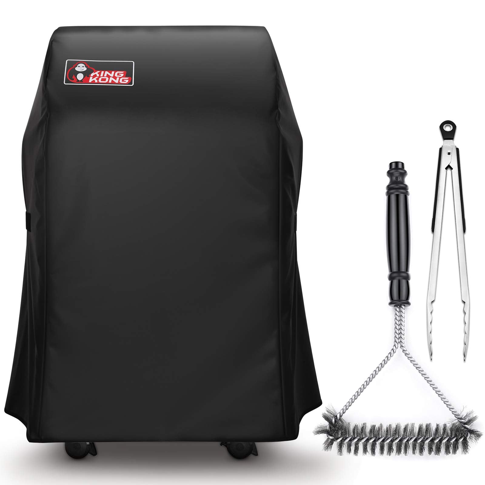 Kingkong front view on Weber Spirit 210 showing full coverage and protection