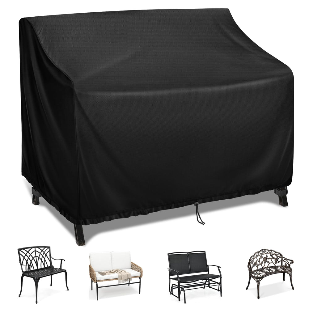 Kingling front view showing full bench cover protecting seat and back