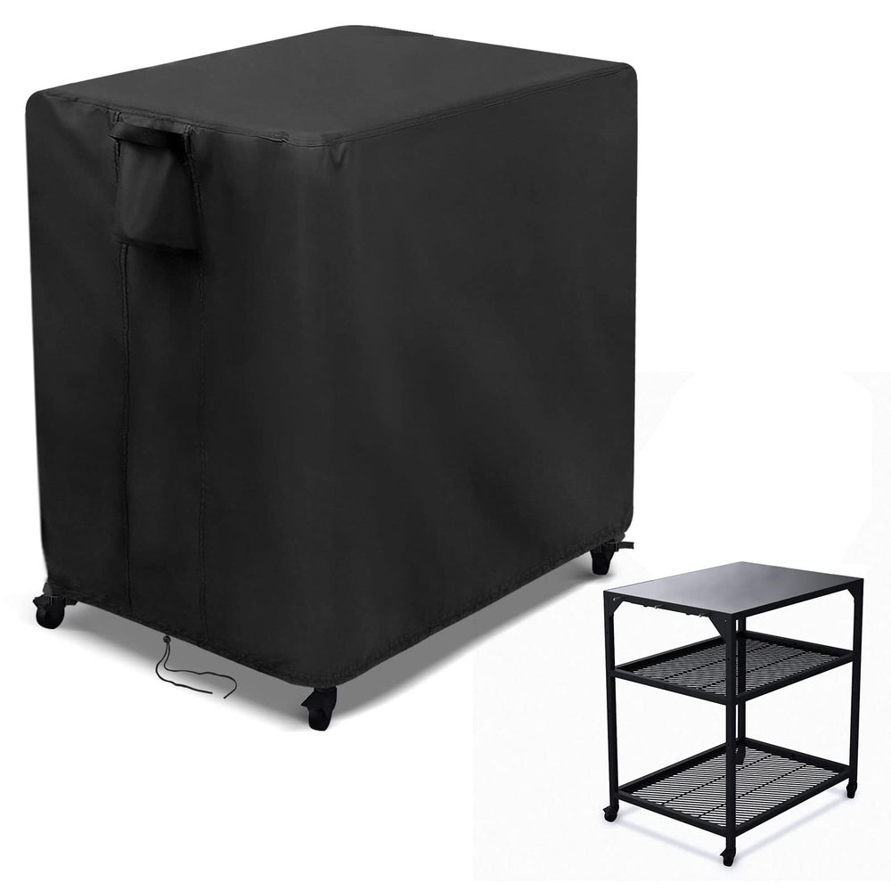 Kingling front view showing cover fit on Ooni medium table and full protection