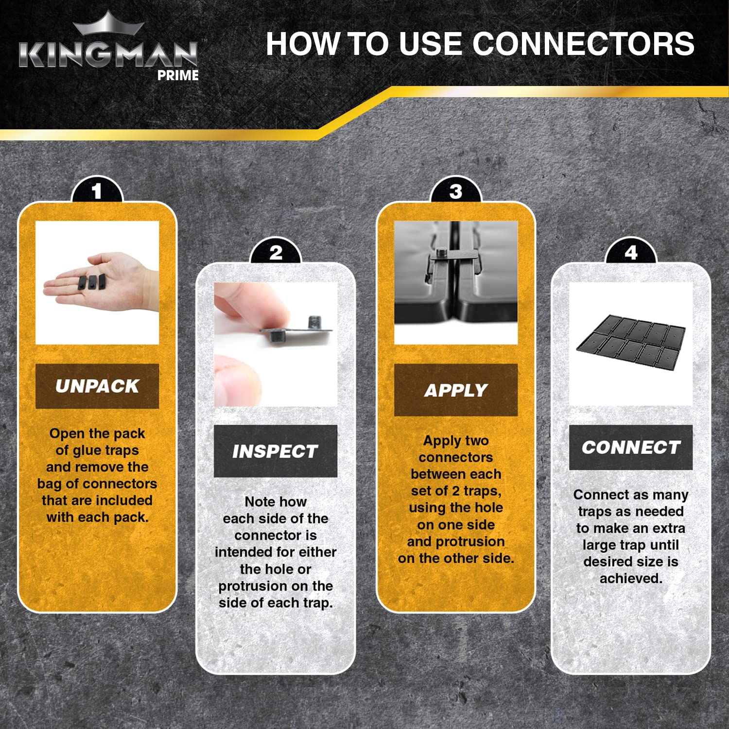 KINGMAN PRIME trap placed behind a kitchen appliance demonstrating discreet use and safety