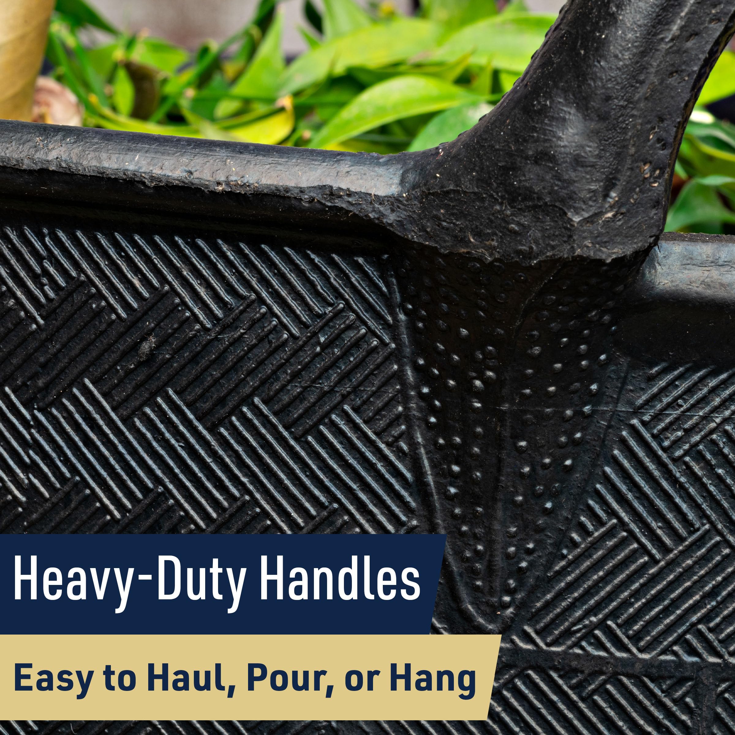 Kings County Tools beefy rubber handles detail showing comfortable grip for hauling