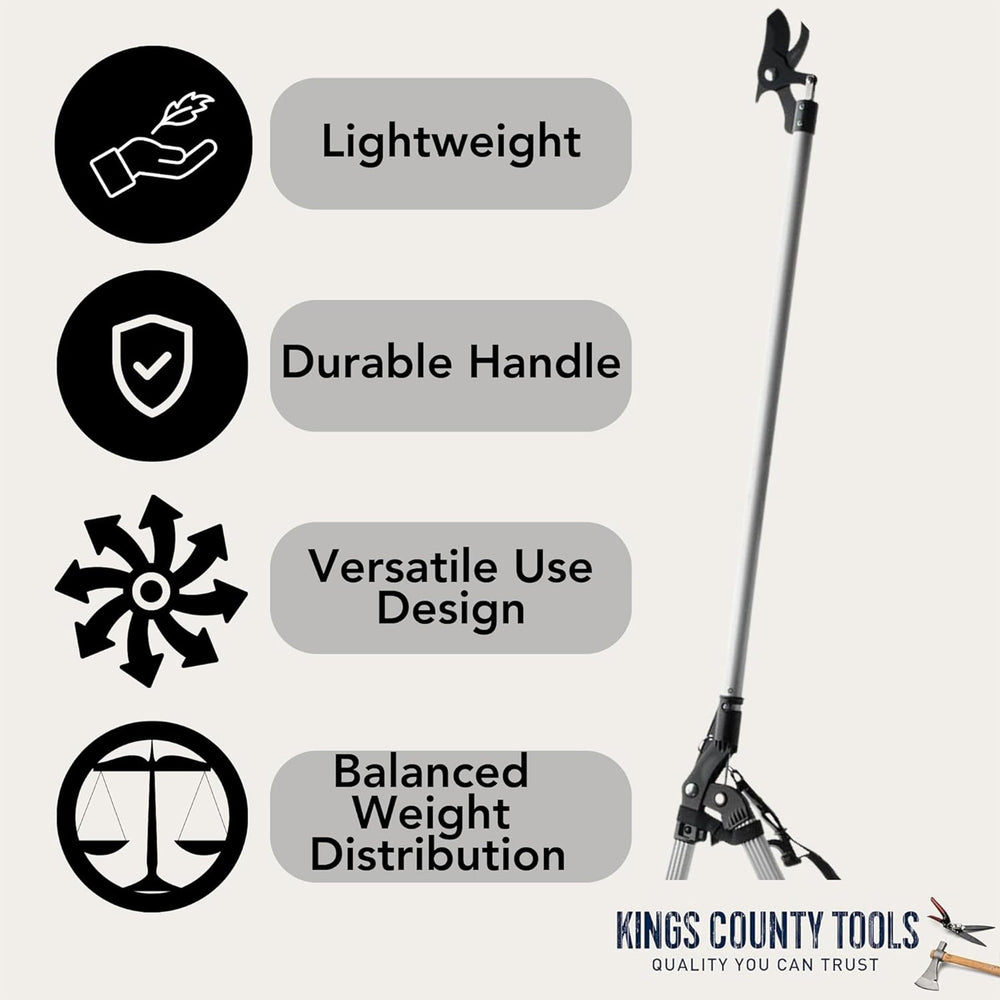 Kings County Tools pole shaft and grip texture improving handling comfort