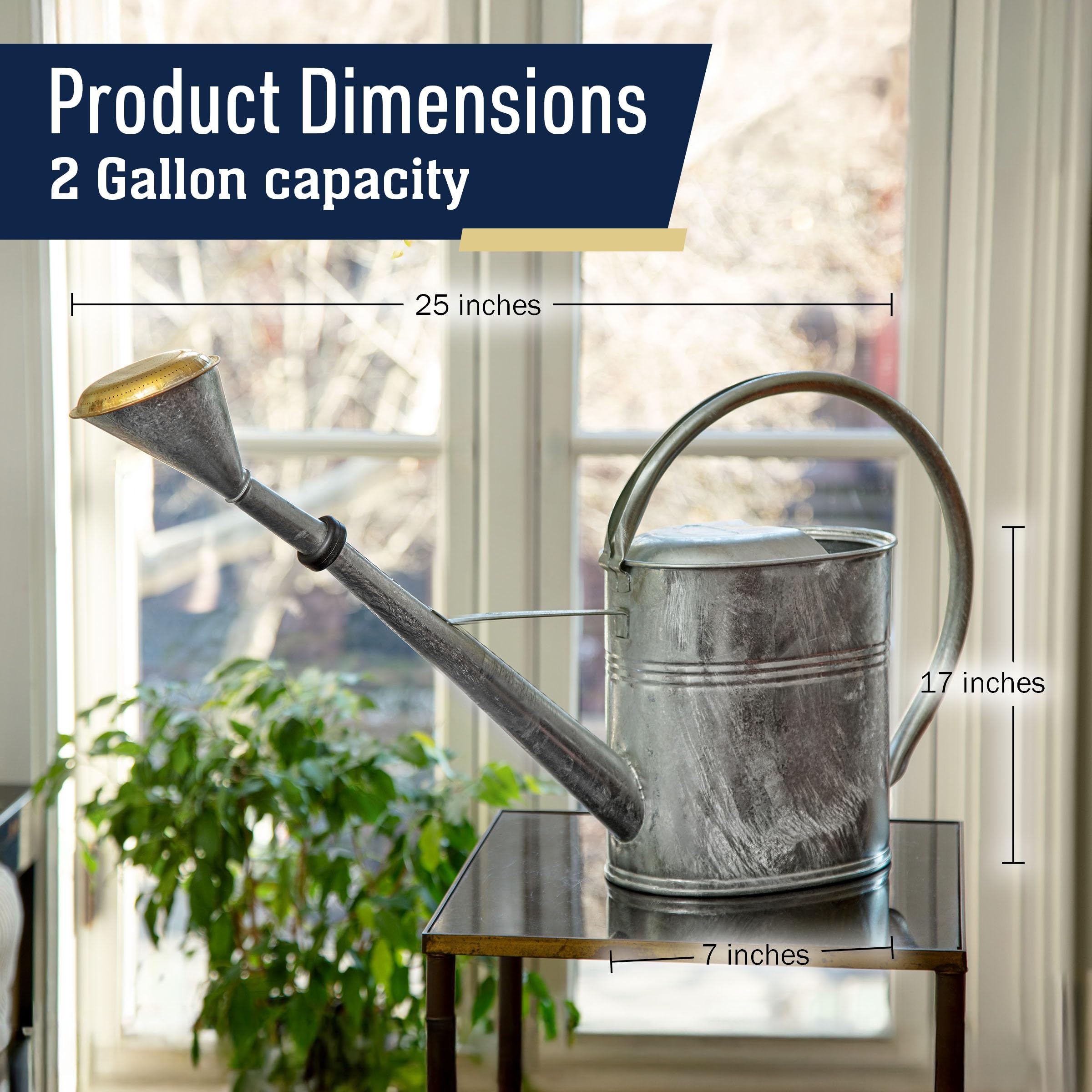 Kings County Tools on a styled shelf showing durable galvanized finish benefit