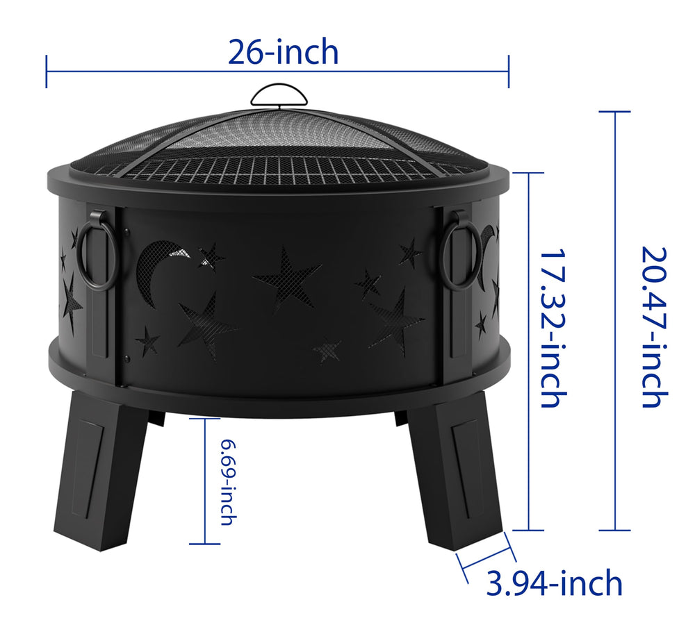 Kingson removable grill attached over flames for easy backyard cooking and searing