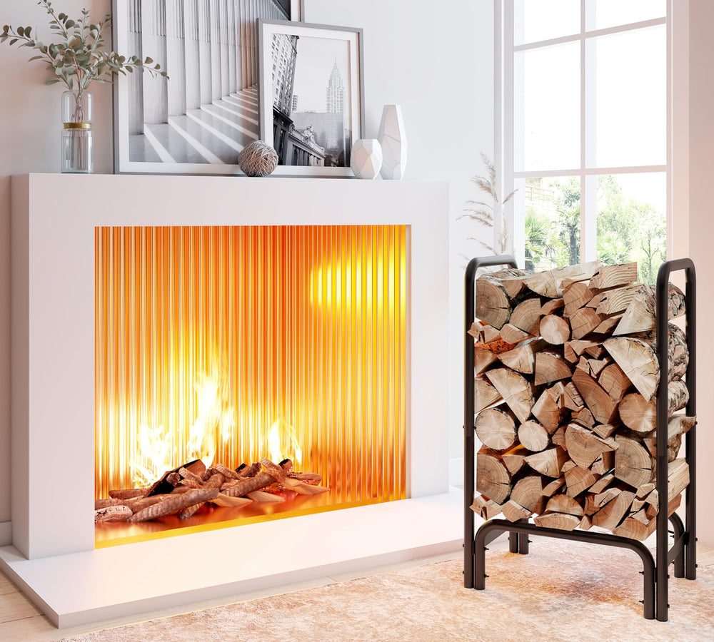 Kingson rack beside outdoor firepit demonstrating durable outdoor use benefit
