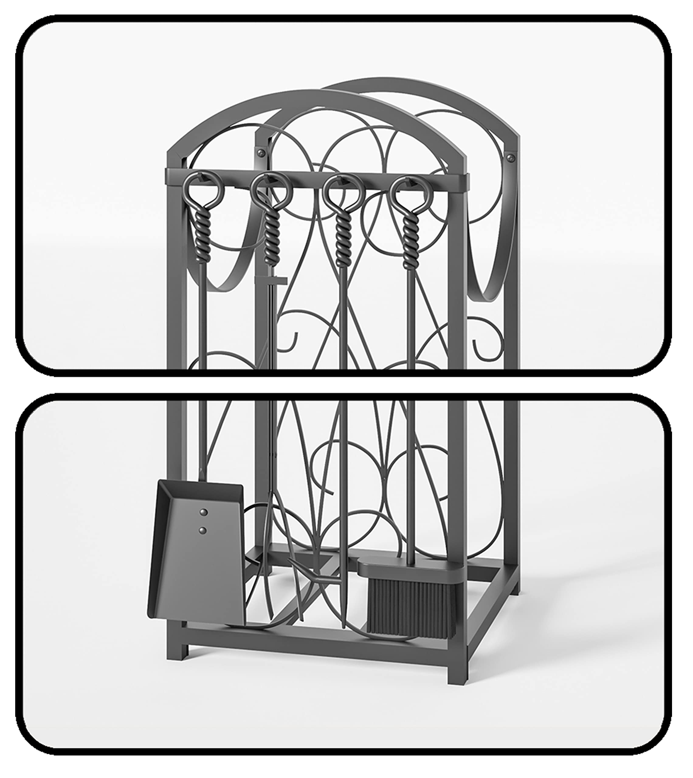 Kingson rack next to chair for scale showing compact footprint and space savings