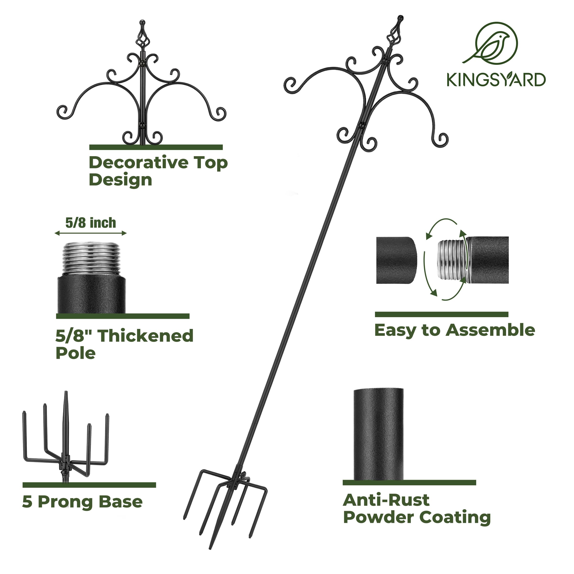 Kingsyard detail of adjustable 16 inch extension illustrating height customization benefit