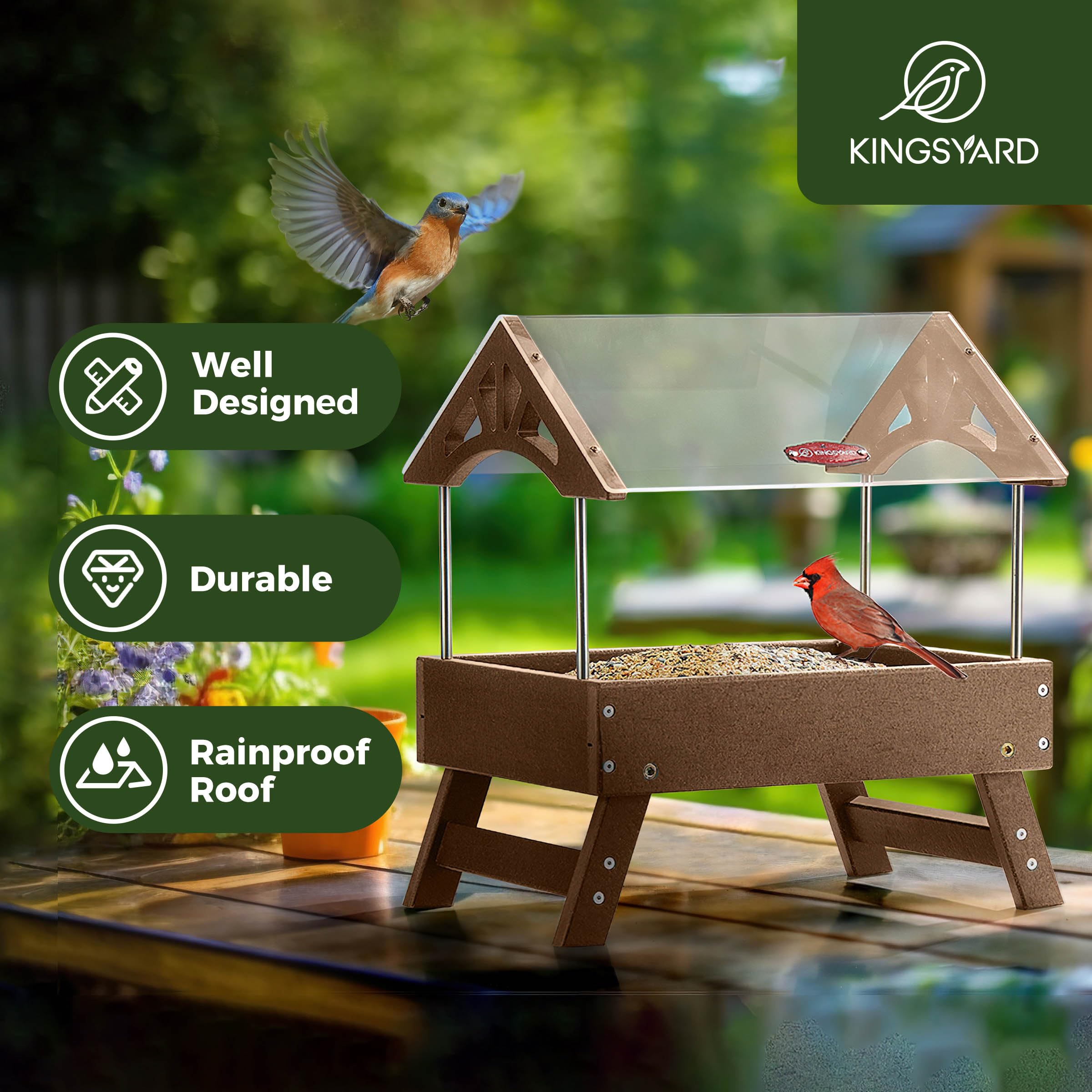 Kingsyard close-up recycled poly texture highlighting weatherproof durability