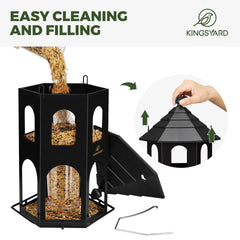 Kingsyard transparent seed tube detail for easy seed-level monitoring benefit