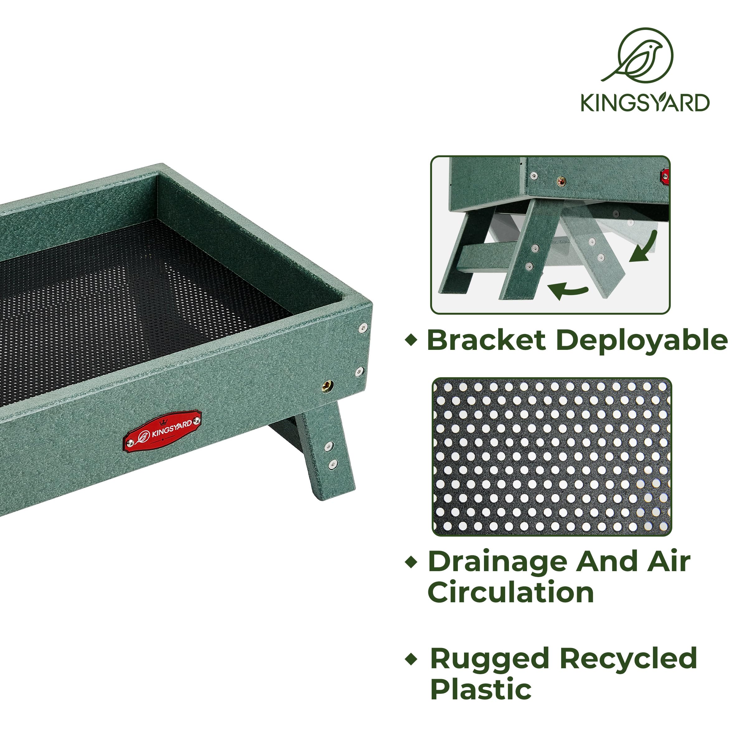 Kingsyard folded legs compact for storage and easy seasonal packing